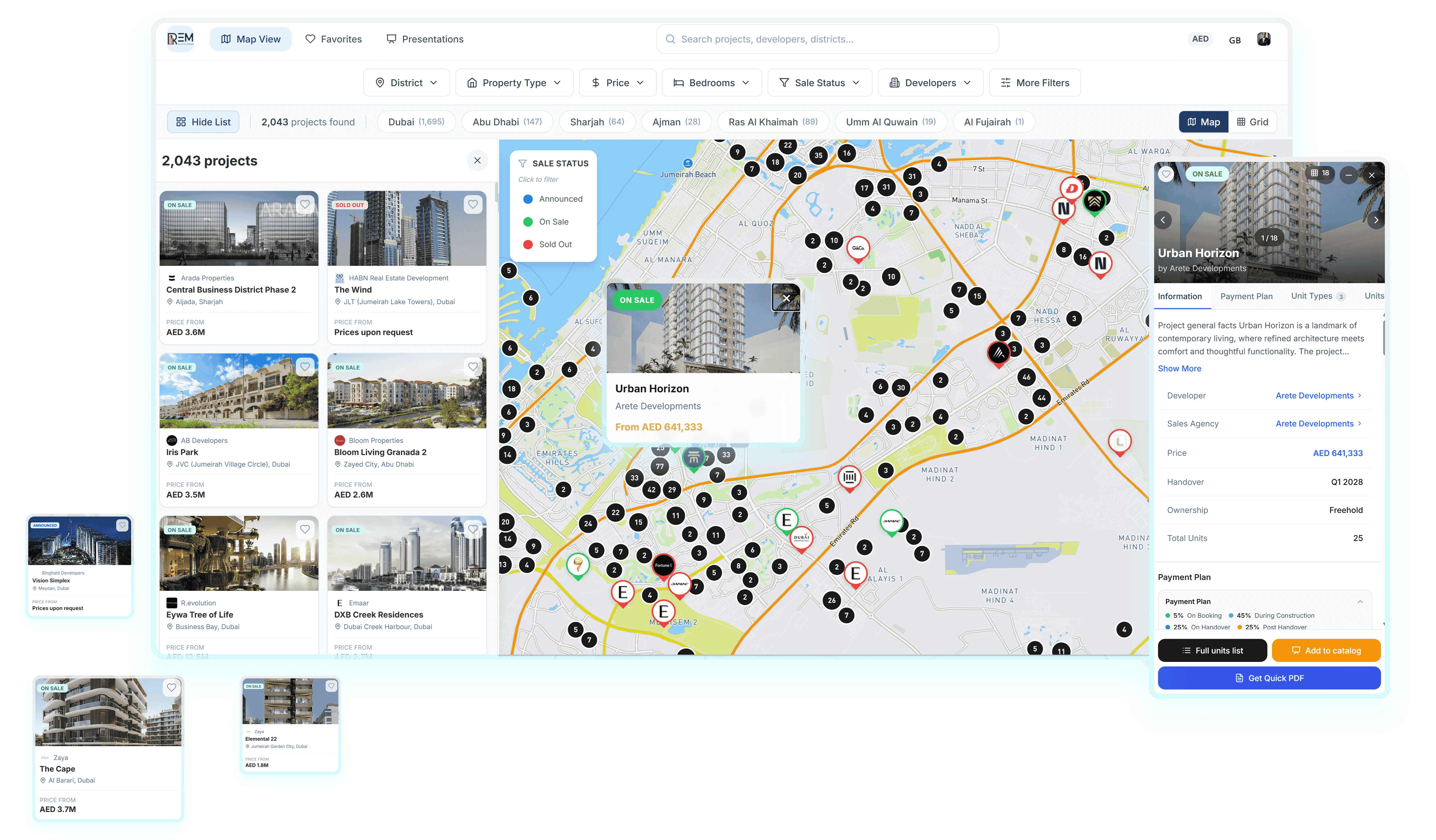 REM Off-plan updates dashboard preview