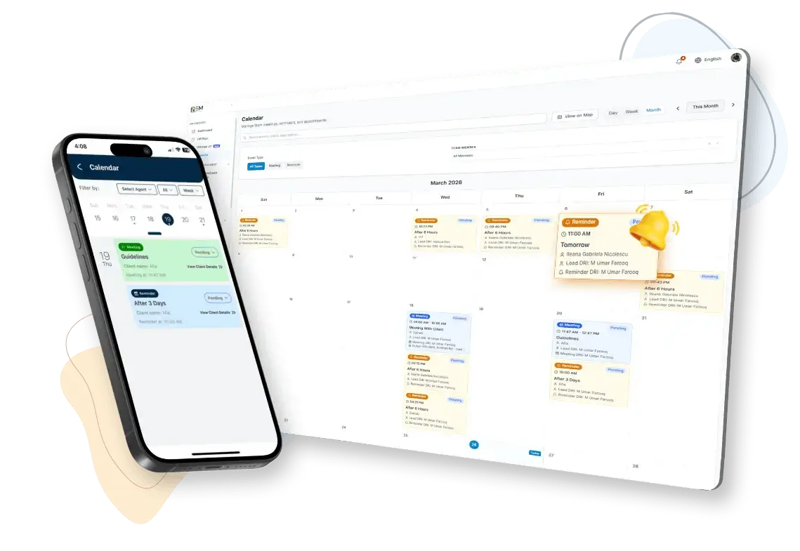 Mobile app screen displaying real estate project resources, including project brochures, unit PDFs, payment plans, and inventory overview, with options to view, download, or share documents.