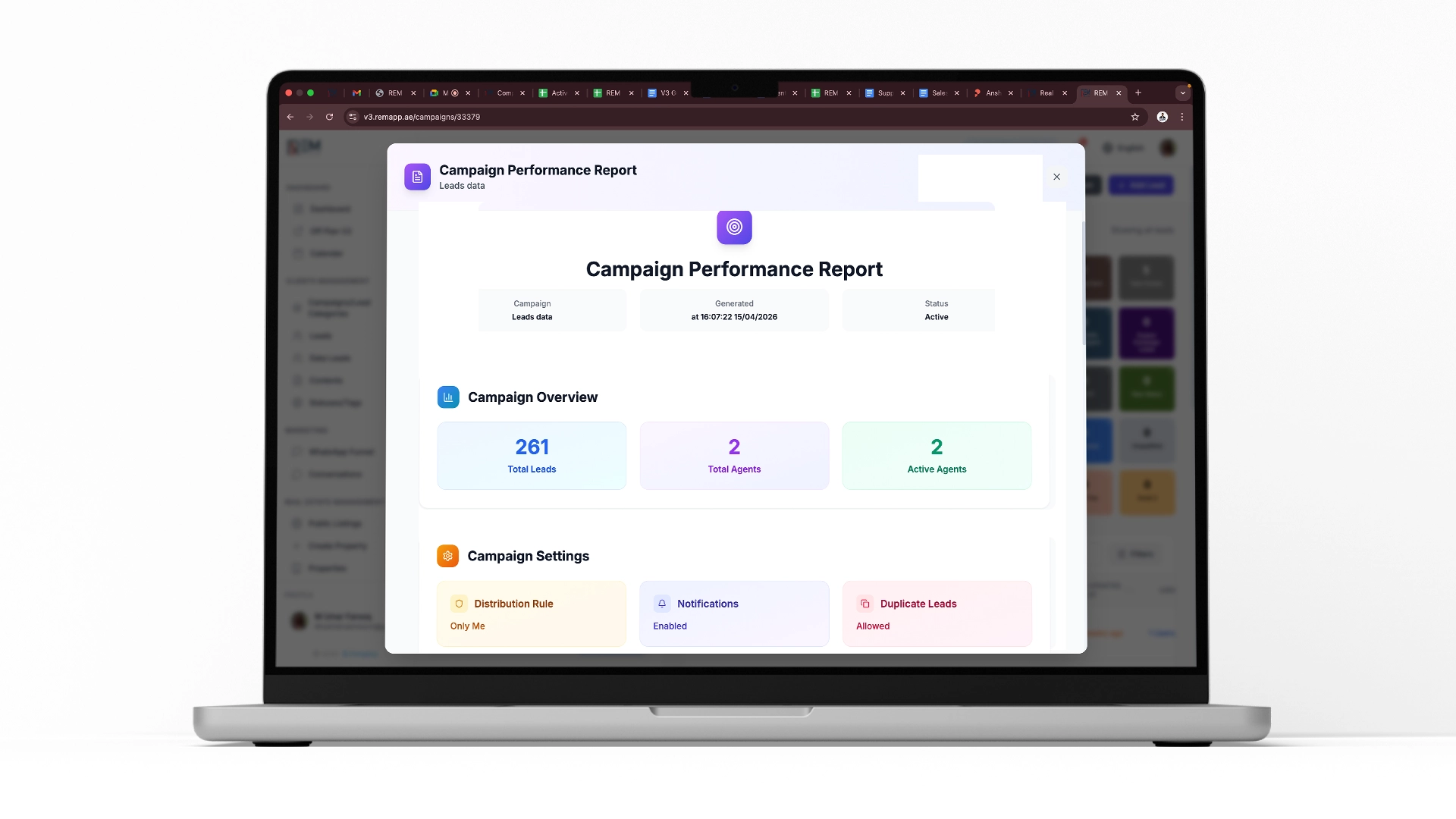 Campaign Performance Reports preview